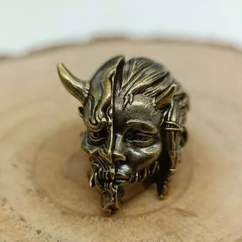 Раксаси Демон Латунные Ножи Бусины EDC DIY Паракорд Плетеные Браслеты Шнур Брелок Подвески Аксессуары Подвески для Инструментов Для Отдыха Подвески Подарок латунный