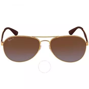 Ray Ban Brown Gradient Aviator Unisex Sunglasses RB3549 001 T5 61