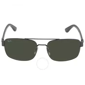 Ray Ban Green Rectangular Men s Sunglasses RB3687 002 31 58