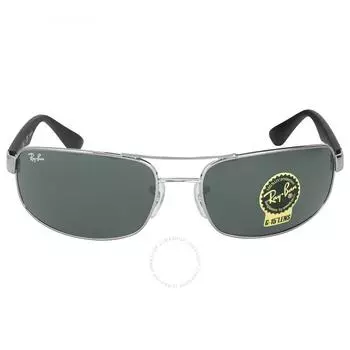 Ray Ban Green Rectangular Unisex Sunglasses RB3445 004 61