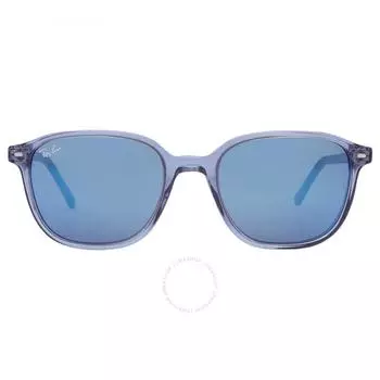 Ray Ban Leonard Blue Mirror Square Unisex Sunglasses RB2193 6638O4 51
