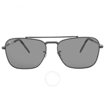 Ray Ban New Caravan Dark Gray Rectangular Unisex Sunglasses RB3636 002 B1 58