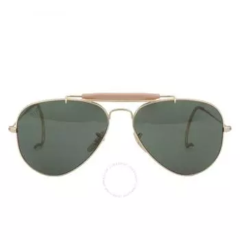Ray Ban Outdoorsman IG 15 Зеленые солнцезащитные очки-авиаторы унисекс RB3030 W3402 58 RB3030 W3402 58