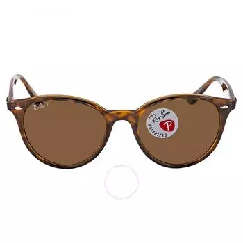 Ray Ban Polarized Brown Classic B 15 Round Sunglasses RB4305 710 83 53