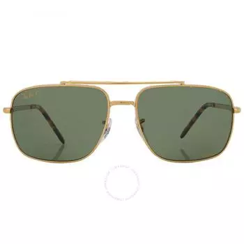 Ray Ban Polarized Dark Green Navigator Unisex Sunglasses RB3796 9196P1 59