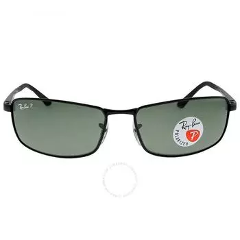 Ray Ban Polarized Green Classic G 15 Rectangular Men s Sunglasses RB3498 002 9A 61