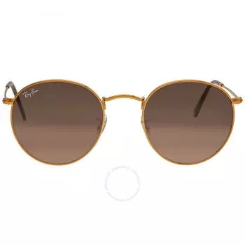 Ray Ban Round Metal Pink Brown Gradient Unisex Sunglasses RB3447 9001A5 50