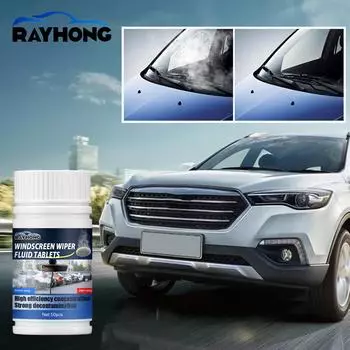 Rayhong Автомобильное средство для мытья лобового стекла Компактные шипучие таблетки Моющее средство Многофункциональное средство для чистки лобового стекла автомобиля Спрей-очиститель 50 шт.