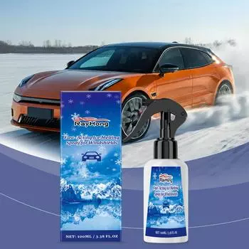 Rayhong Car Ice Melt Spray Очиститель лобового стекла автомобиля, размораживающий лед, спрей для быстрого таяния снега 100ml