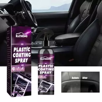 Rayhong Car Plastic Spray Очиститель для салона автомобиля, сидений, приборной панели, удаления пятен, технического обслуживания и восстановления 120ml