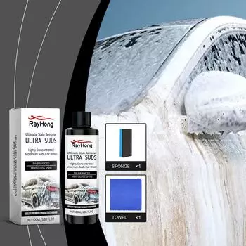 Rayhong пятновыводитель для чистки автомобиля, жидкость для мытья автомобиля, бытовая химия, пыль, стойкие загрязнения, очиститель пятен на автомобиле 100ML