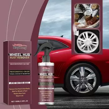 rayhong Средство для удаления ржавчины с автомобильных колес Спрей для удаления ржавчины с колесных дисков Полировка Чистка Средство для удаления ржавчины с колес 100ml