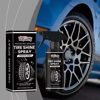 RAYHONG Tire Shine Spray Wheel Tire Shine Care Cleaning Polishing Coating Liquid Coating Agent 120ml