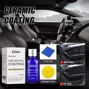 RAYHONG Жидкость для восстановления пластика автомобиля. Очистка салона приборной панели, удаление грязи, пыли и новое блестящее покрытие.