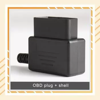 Разъем Адаптер Автомобильный 16-контактный штекер Надежный диагностический инструмент Авто чёрный