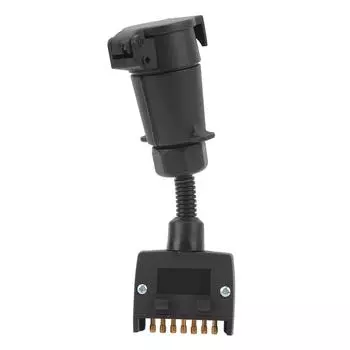 Адаптер для прицепа 7-контактный круглый гнездовой разъем на плоский штекерный разъем, простой в эксплуатации