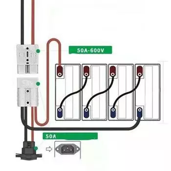 Разъем Anderson Разъем Anderson Разъем питания M8 для вилочного погрузчика 30cm