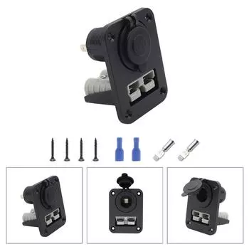 Разъем автомобильного зарядного адаптера 12 В 24 В 15 А, гнездо для зарядки заподлицо с винтом для автомобиля, мотоцикла