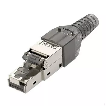 Разъем Cat7 Cat6A RJ 45, металлические экранированные заглушки Ethernet, не требующие инструментов