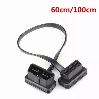 Разъем диагностического сканера OBDII Удлинительный кабель сканера Удлинительный кабель OBD2 Автомобильный удлинительный кабель 60cm