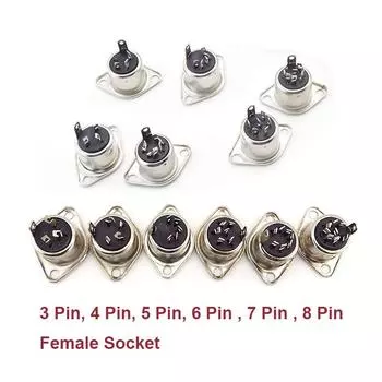 Разъем для компьютерной клавиатуры 3P, 4P, 5P, 6P, 7P, 8P, разъем DIN S, гнездовой разъем, разъем MountTerminal, припой 3pin female mount