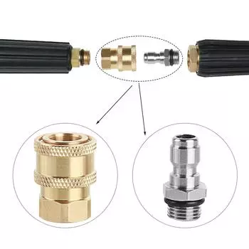 Разъем для пенопласта для мойки автомобиля, разъем для быстрого подключения 1/4 дюйма и быстрое соединение с гнездом M14 для водяного пистолета для мойки под давлением