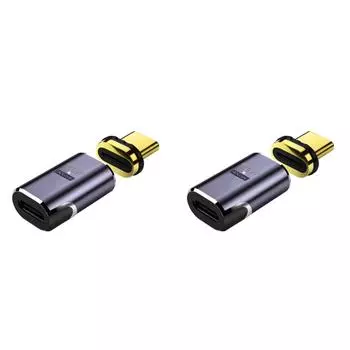 Разъем для зарядного устройства PD 140 Вт, 40 Гбит/с, 8K, 120 Гц, магнитный адаптер USB Type-C (Прямо)