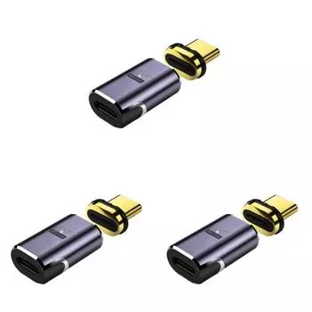 Разъем для зарядного устройства T0 # PD, 140 Вт, 40 Гбит/с, 8K, 120 Гц, магнитный адаптер USB Type-C (Стрей