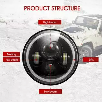 Разъем H4-H13 светодиодная фара подходит для Jeep CJ/Wrangler JK фары светодиодные дальнего света для Land Rover Defender H4 H13 фара
