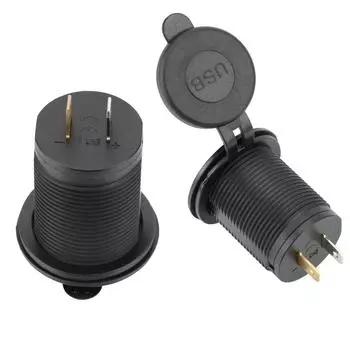 Разъем питания 3.1A Двойной USB-адаптер для зарядки Светодиодная лампа 12-24 В