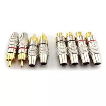 Разъем RCA male или Female RCA Jack для RCA Female male Позолоченный разъем для аудио-видео конвертера, припой коаксиального кабеля RCA male
