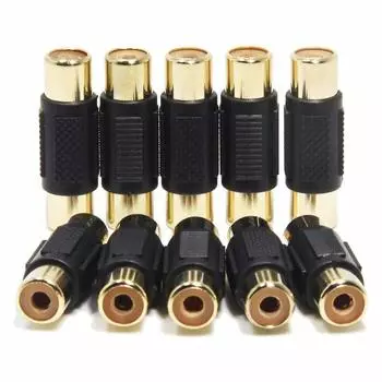 Разъем RCA «мама» с 10 контактами, удлинительный разъем с золотым покрытием для задней автомобильной камеры, динамика, монитора, стереосистемы и т. д.