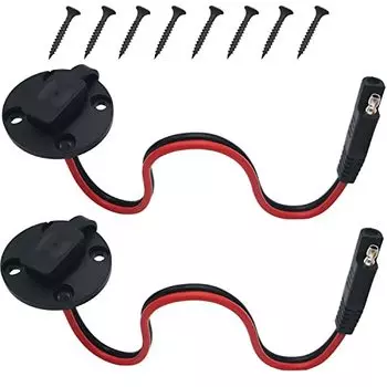 Разъем SAE, разъем питания CTRICALVER SAE, боковой порт, водонепроницаемый, 12AWG SAE, быстрое соединение для генератора (2pcs)