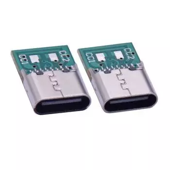 Разъем типа C, 16-контактный разъем, гнездо, адаптер USB-C для пайки 6 паяных соединений