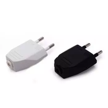 Разъем удлинителя с возможностью замены, 2-контактный, европейский, американский, штекер, адаптер переменного тока для электрической розетки 250 В, замена чёрный