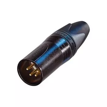 Разъем XLR NEUTRIK 4-контактный, мужской NC4MXX-B чёрный