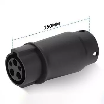 Разъем зарядного устройства для электромобиля Тип 1 - Тип 2 Адаптер SAE J1772 - IEC62196 Зарядка электромобиля чёрный