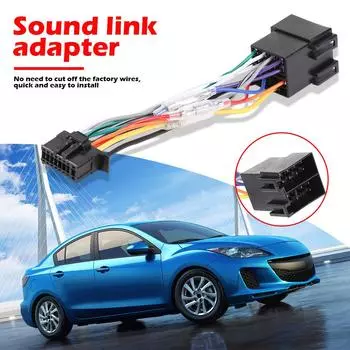 Разъем жгута проводов ISO для автомобильного стерео радиоприемника AU 16-контактный для Pioneer 2003-начало