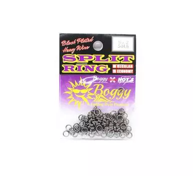 Разъемное кольцо Boggy, черное, эконом-размер, 2, 50 фунтов, 100 шт./упаковка (1571 г.)