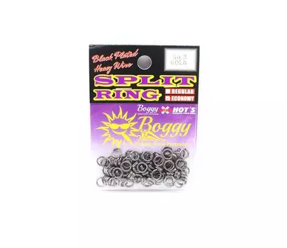 Разъемное кольцо Boggy, черное, эконом-размер, размер 3, 60 фунтов, 90 шт./упаковка (1588 г.)