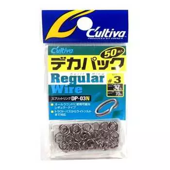 Разъемное кольцо OWNER DP-03N Разъемное кольцо, обычная проволока N Deka Pack #3 37 фунтов/70 фунтов 50 штук 72816