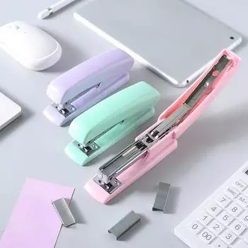 Разъемный степлер для макаронных изделий, небольшой, свежий и экономящий труд степлер, многофункциональная переплетная машина для офиса студентов, канцелярские принадлежности фиолетовый
