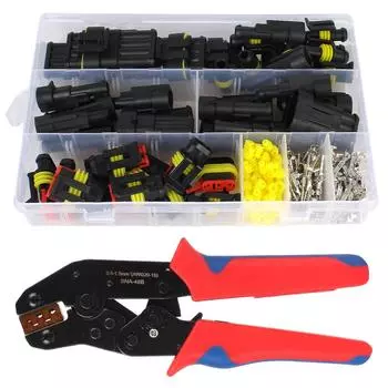 Разъемы автомобильного кабеля, 1/2/3/4-контактные автомобильные разъемы, IP68, водонепроницаемые обжимные клещи SNA-48B pliers