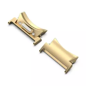 Разъемы, совместимые с браслетами Galaxy Watch 7/FE/6/5/4, адаптер 40 мм и 44 мм, кнопка из нержавеющей стали 20MM серебряный