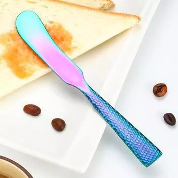 Разбрасыватель масла из нержавеющей стали, нескользящая текстурированная эргономичная ручка, лопаточка для сыра, джема, кухонная приправа чёрный