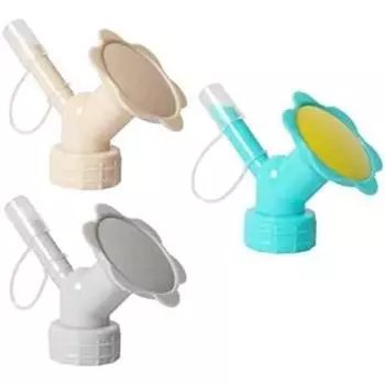 Разбрызгиватель для бутылок, пластиковый двойной носик для полива бутылок, носик для полива бутылок, лейка для бонсай для растений, садовый инструмент синий