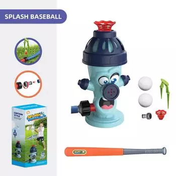 Разбрызгиватель воды 2-в-1, бейсбольный вертолет, игрушка для детей, игры на свежем воздухе, крепится к садовому шлангу, летние уличные игрушки, игровой бассейн на заднем дворе.