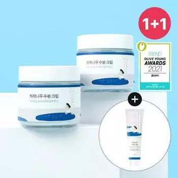 [Раздача крема] Round Lab Birch Moisture Cream 80 мл 1+1 специальный (+50мл), Корейская косметика