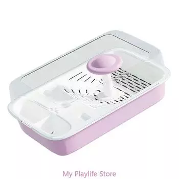 Раздельные емкости для черепах Террариумы с платформой для купания Escape Prevent Turtles Аквариумы Terrapins Пластиковый бассейн с душем