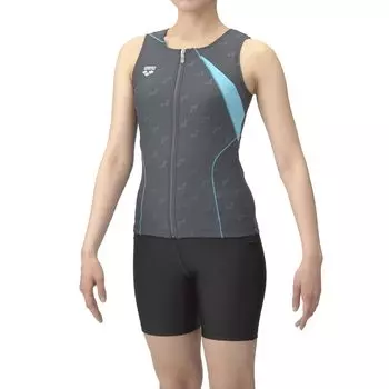 Раздельные купальники для фитнеса, серый x черный O [Arena] (Задняя крышка/средняя часть ножки/вставная подкладка) Женский (ГИБК)